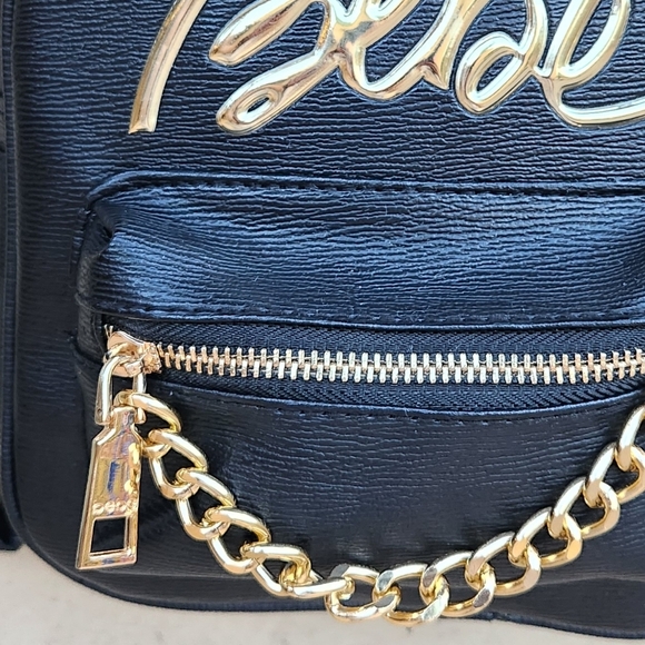 NWOT Bebe Gianna Backpack - Black/Gold main image 8